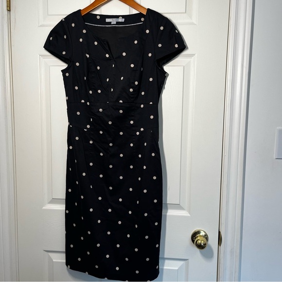 Boden Dresses & Skirts - BODEN Black Polka Dot Dress Sheath Size 4